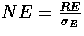  = rac{RE}{\sigma_E}$